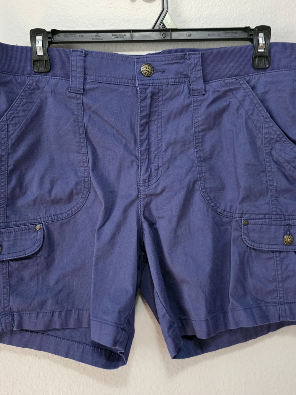 Lee Relaxed Fit Mid Rise Ribbed Navy Cargo Shorts